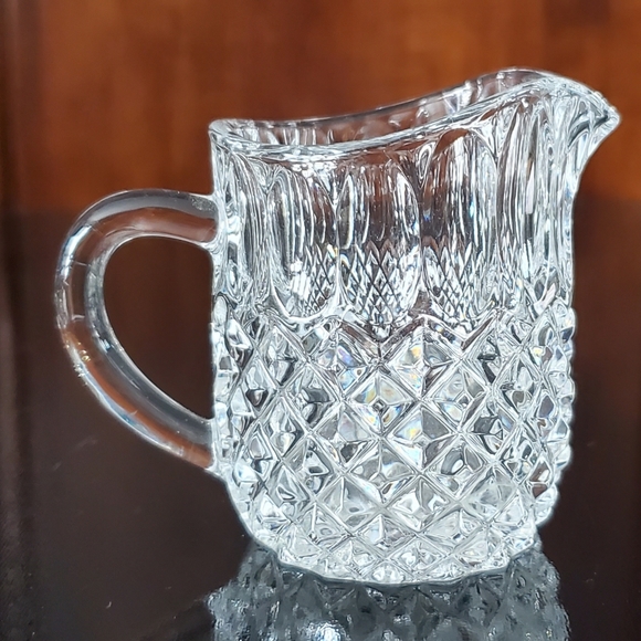 4oz Crystal 3" Pitcher Perfect for Sauces, Dressings, Creamer.....Diamond Point - Picture 3 of 8
